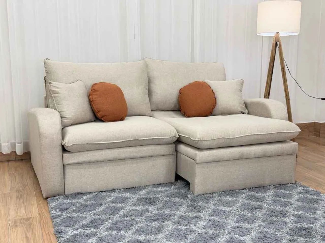 Sofá Cama Baú 2,10m Molas Ensacadas l87 - Foto 3
