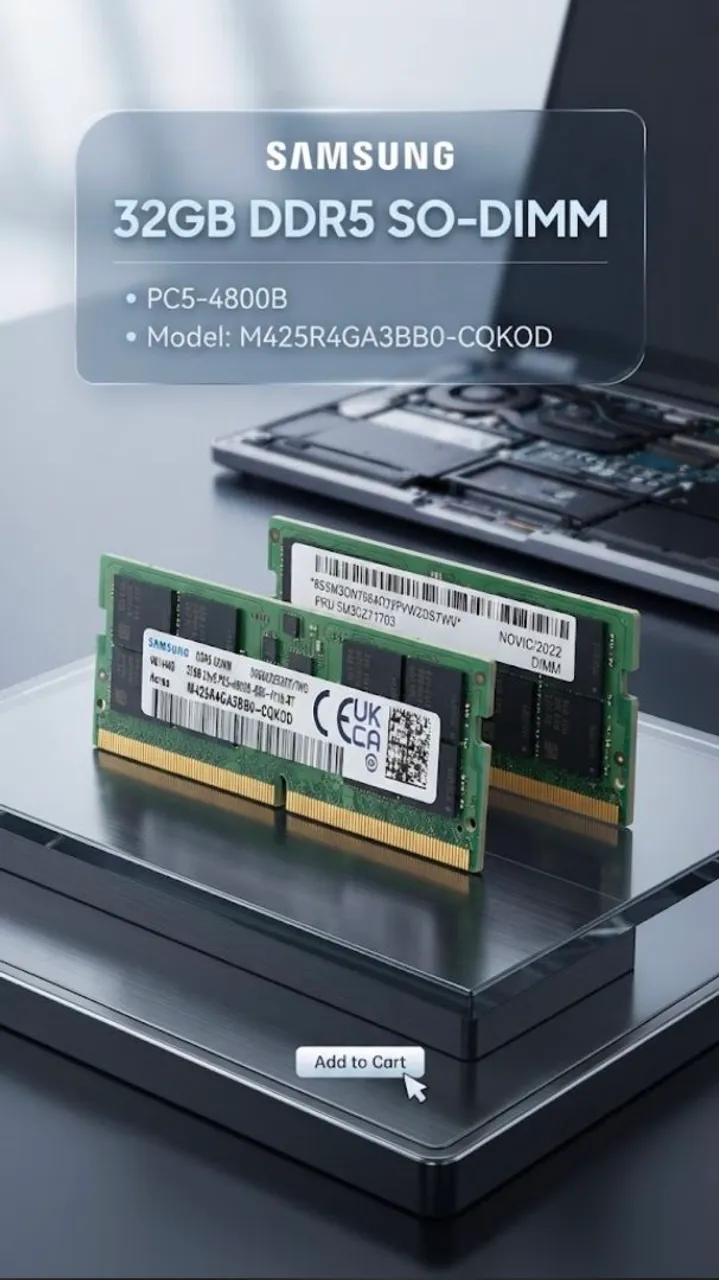 DDR5 32GB SAMSUNG 4800HTZ - Memória RAM - Jardim Amanda II