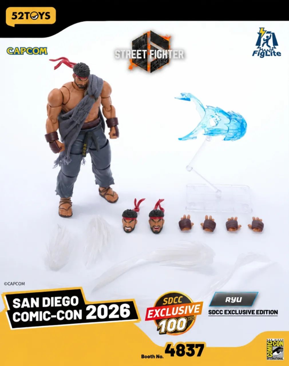 Ryu Street Fighter 6 SDCC 2026 100 Unidades 1/12 - 52Toys Action