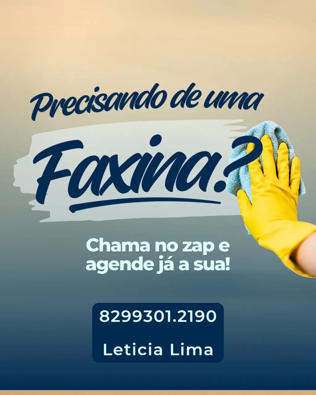 PRECISANDO DE UMA FAXINA? 