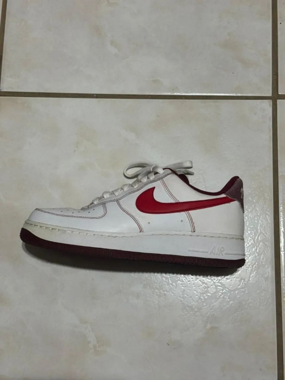 Nike Air Force 1 White Team Red - Foto 2