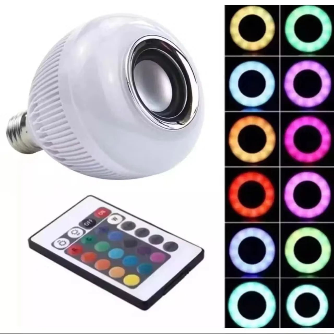 Lâmpada Bluetooth de Led caixa de som c/ controle - Foto 5