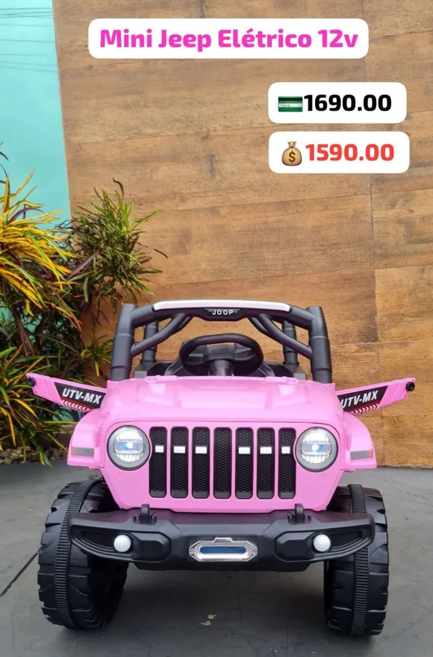 Jeep 12v com controle e pedal elétrico  - Foto 3