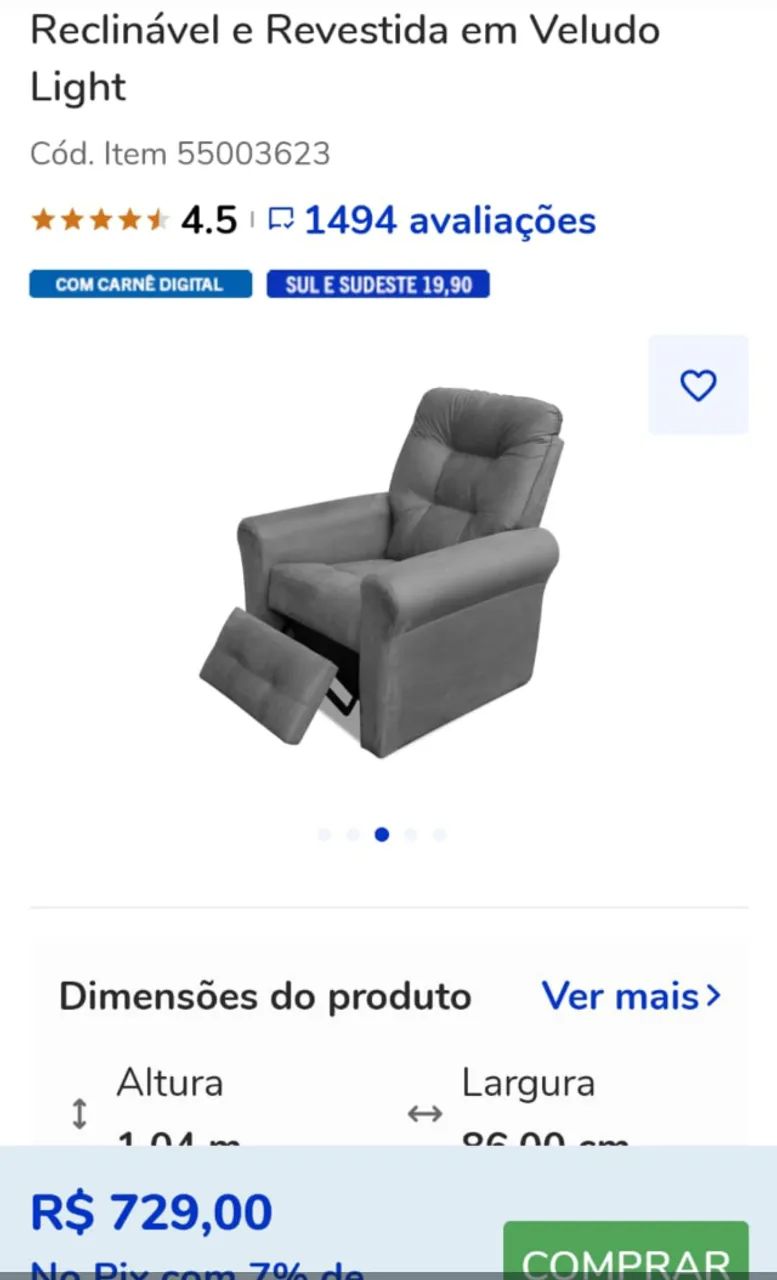 Poltrona reclinável 