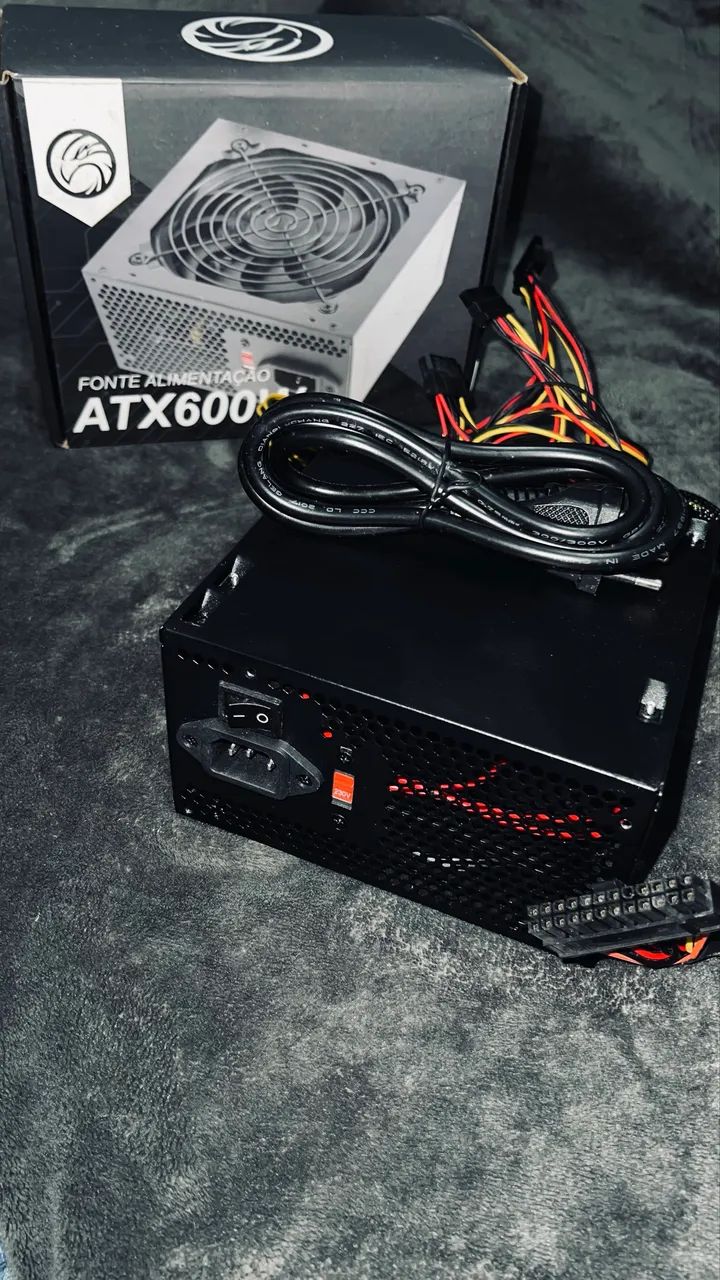Fonte Atx 600w Real 24 Pinos - Foto 3
