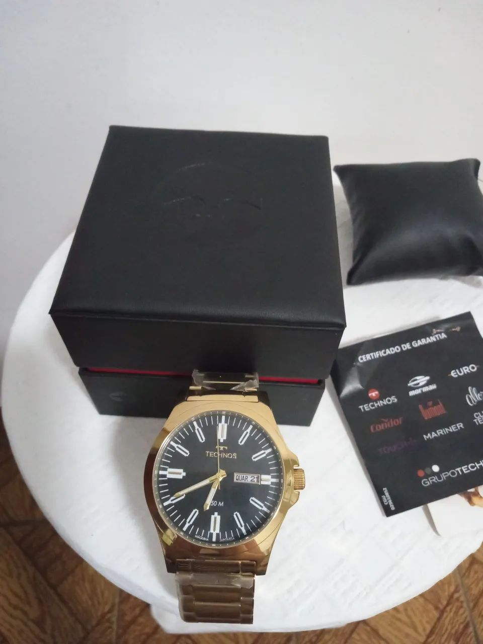 Vendo relógio technos pulseira de aço dourado aprova dágua novo.  - Foto 3