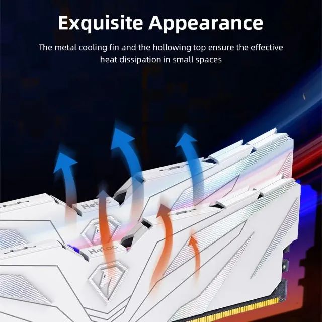 Memoria Netac 32GB (2x16GB) 3200Mhz CL16 Branca - Foto 4