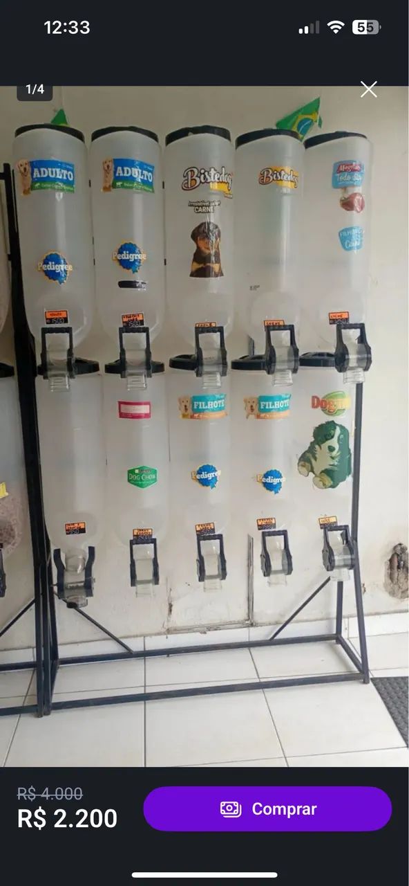 Dispenser porta ração Petshop - Foto 3