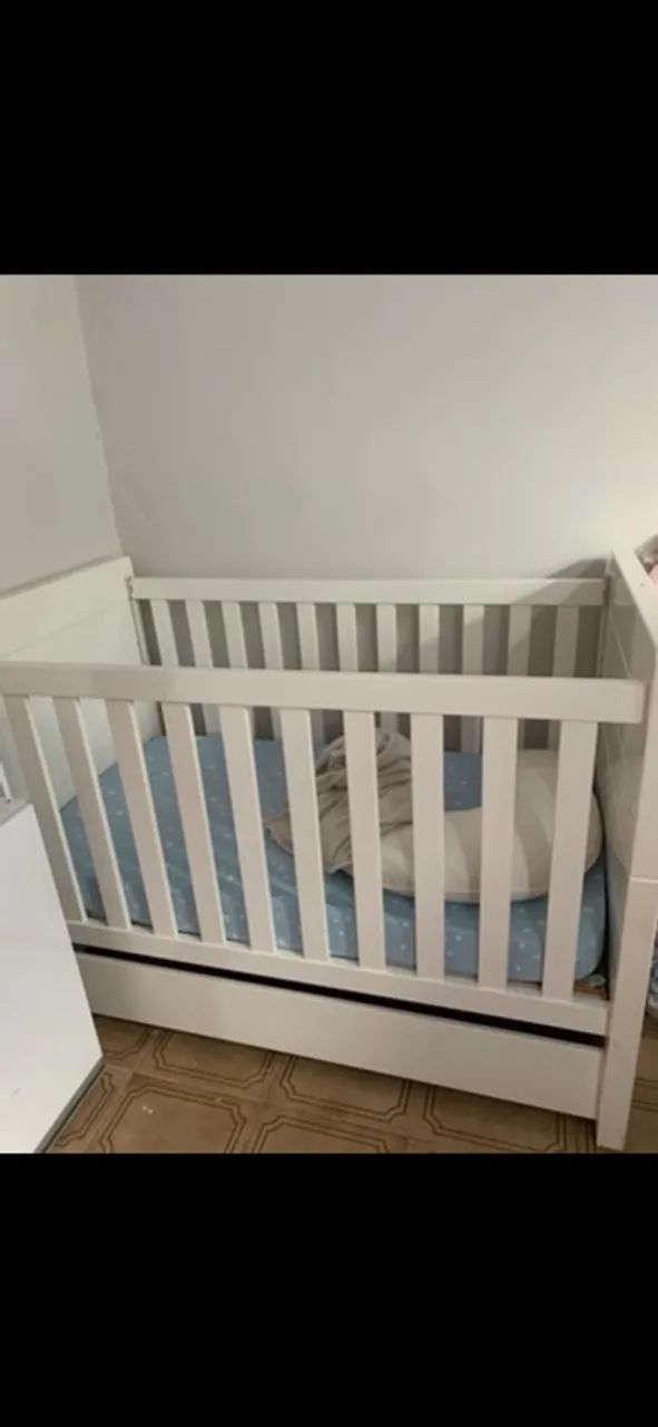 BERÇO INFANTIL MDF BRANCO 