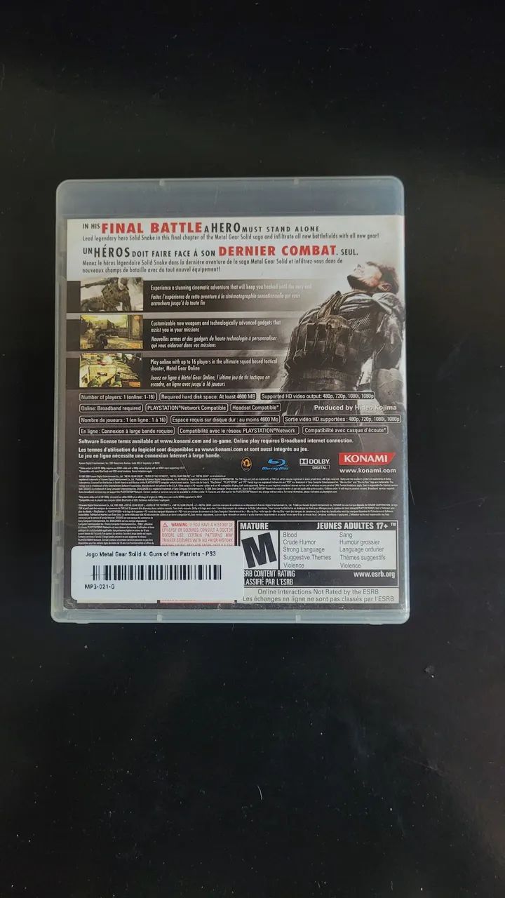 Jogo Ps3 Metal Gear Solid 4 - Foto 3