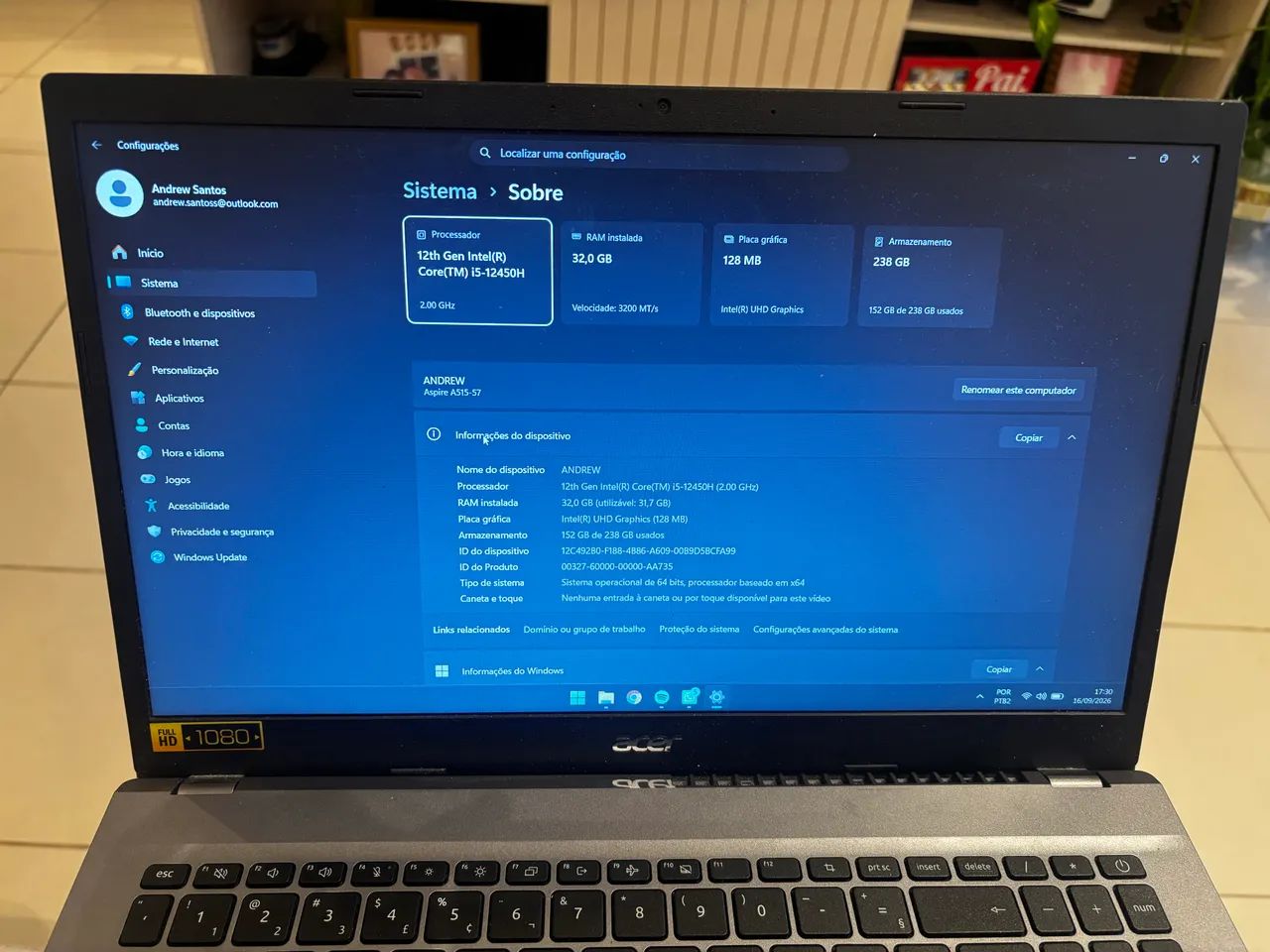 Notebook acer aspire 5 - Foto 2