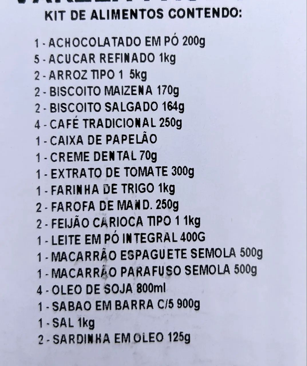 Cesta básica  - Foto 2