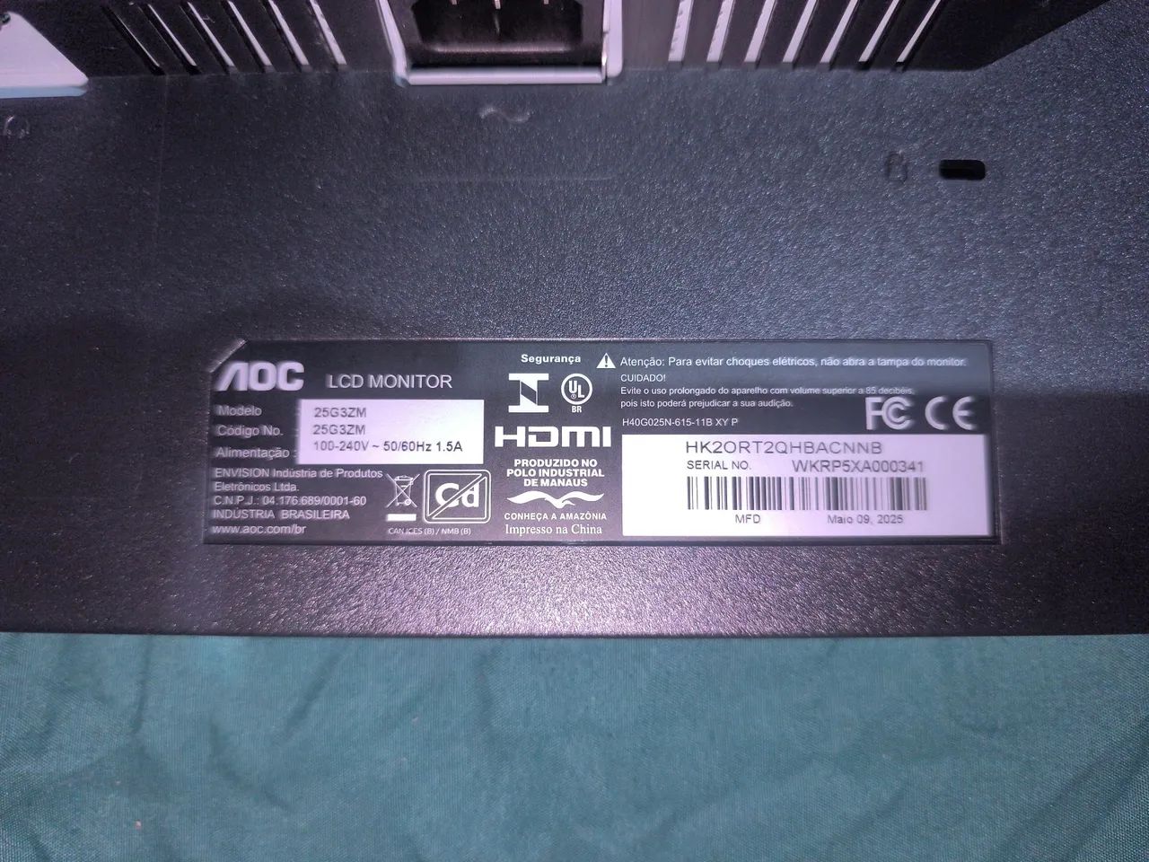 Monitor Gamer AOC Destiny 24,5 Polegadas 25G3ZM - Foto 3