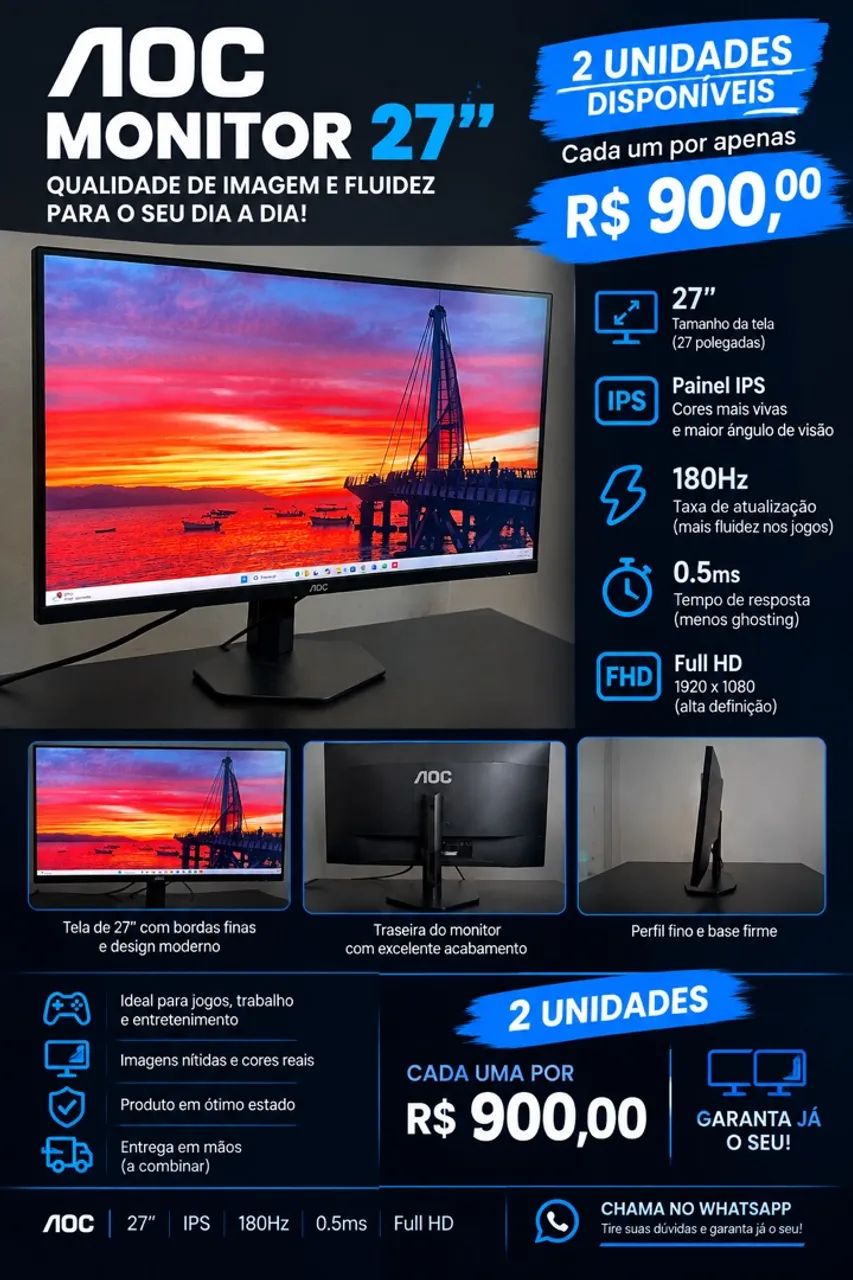 Monitor 27 OAC 180hz 