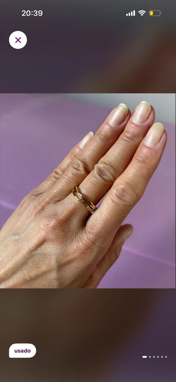 Anel banho de ouro 18k