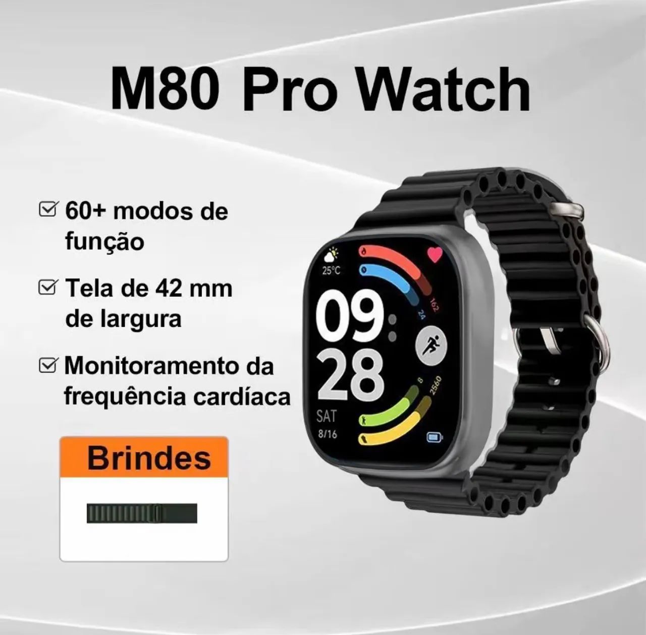 Relógio smart m80 - Foto 2
