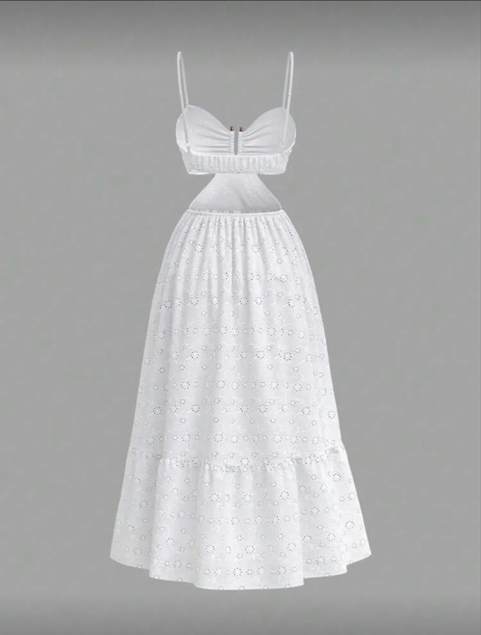 Vestido branco bordado longo  - Foto 4