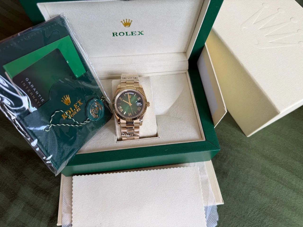 Rolex Day-Date Olive Gree - Full Set - Foto 2