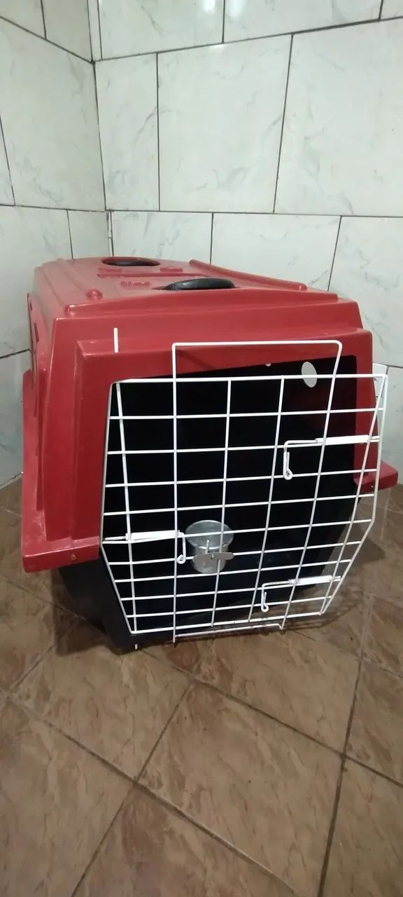 Vendo linda casa de cachorro e caixa transportadora a 