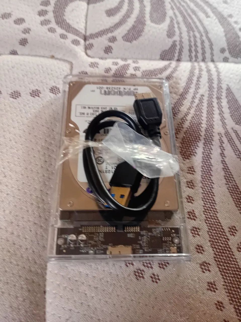 HD com case completo de 500gb.