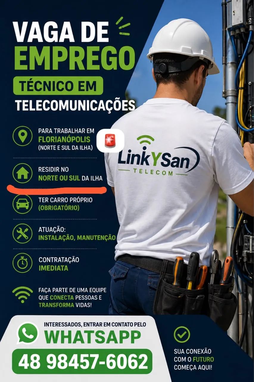 Vaga Técnico de Instalação 