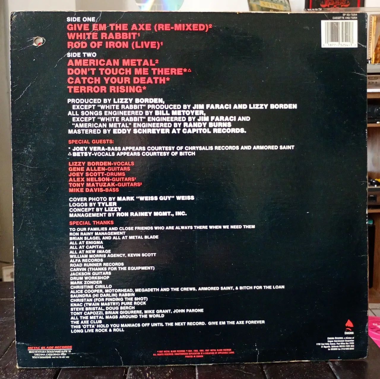 LP LIZZY BORDEN Terror Rising Disco De Vinil Importado  - Foto 2