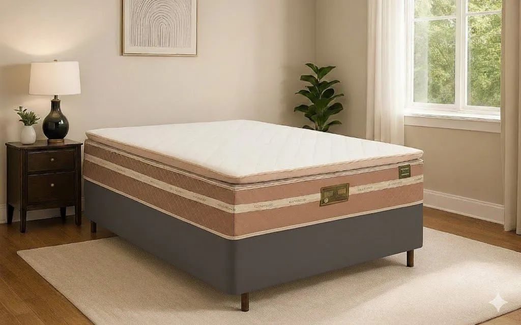 Conjunto de casal espuma D33 com Pillow e molas ensacadas - Foto 2