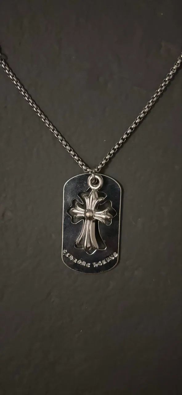 Corrente chrome hearts dogtag