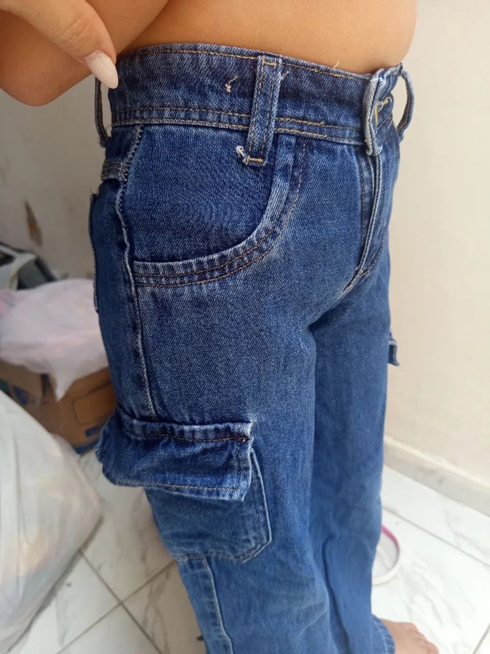 Calça infantil Jean 6 a 8 - Foto 3