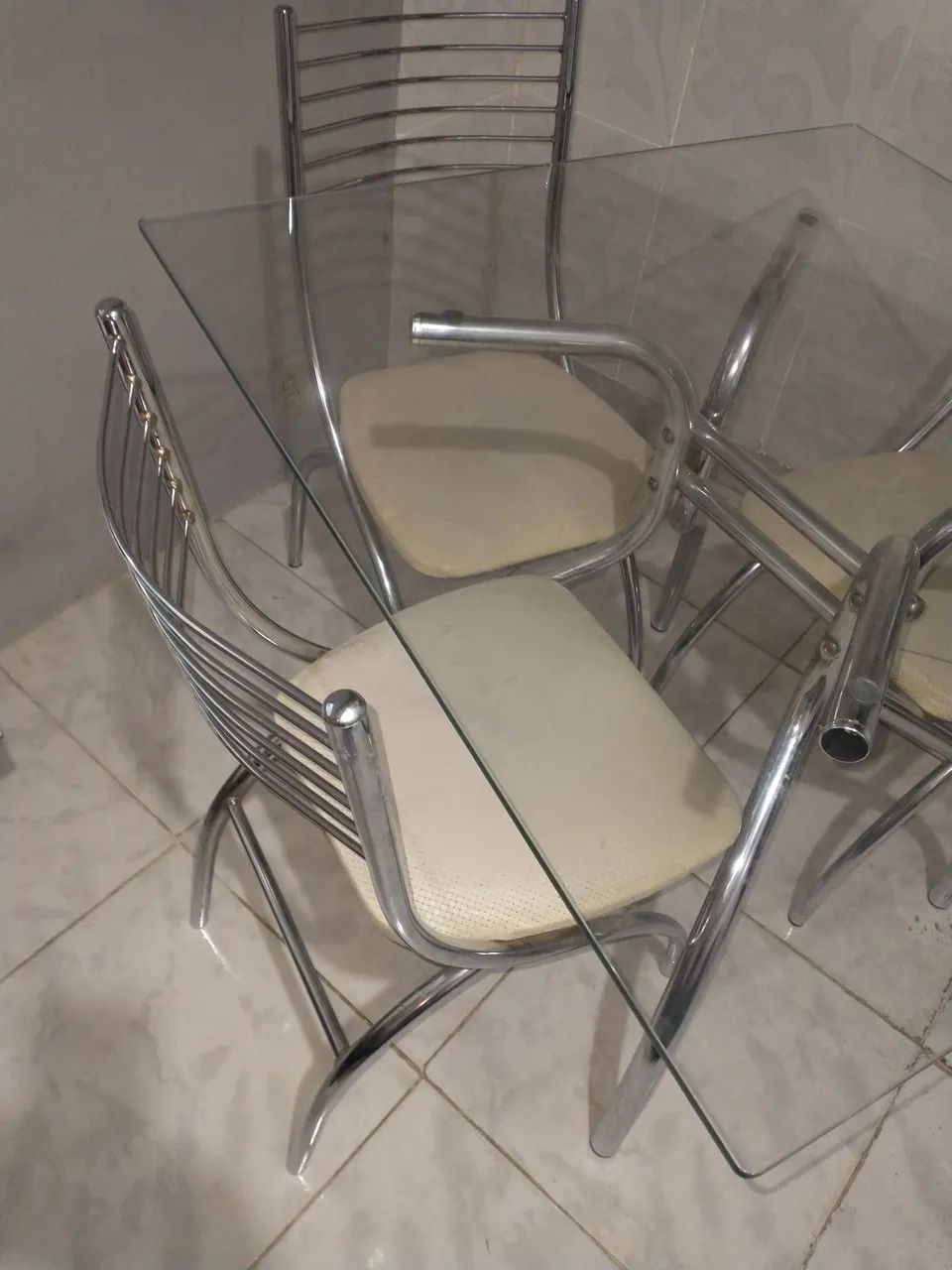 Mesa tampo vidro 90x90