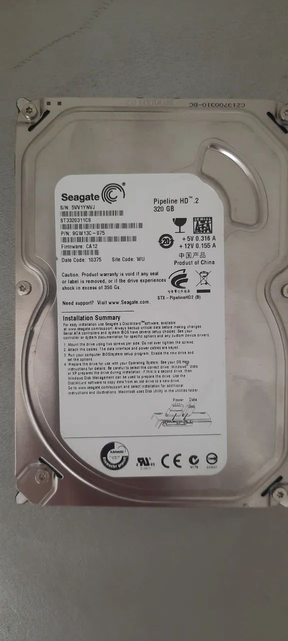 HD 320GB SEAGATE