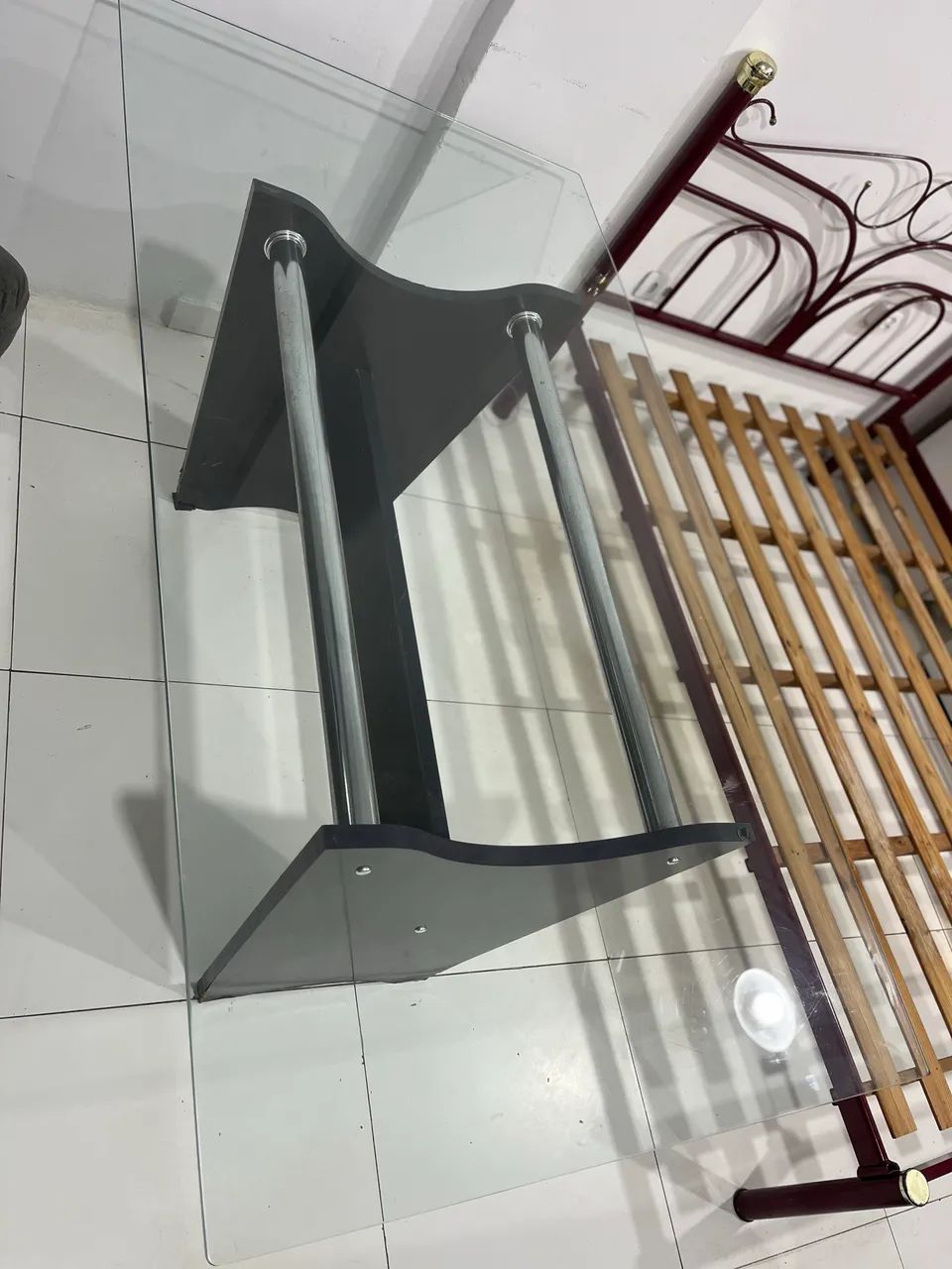 Mesa de vidro 1,70 x 90 - Foto 3