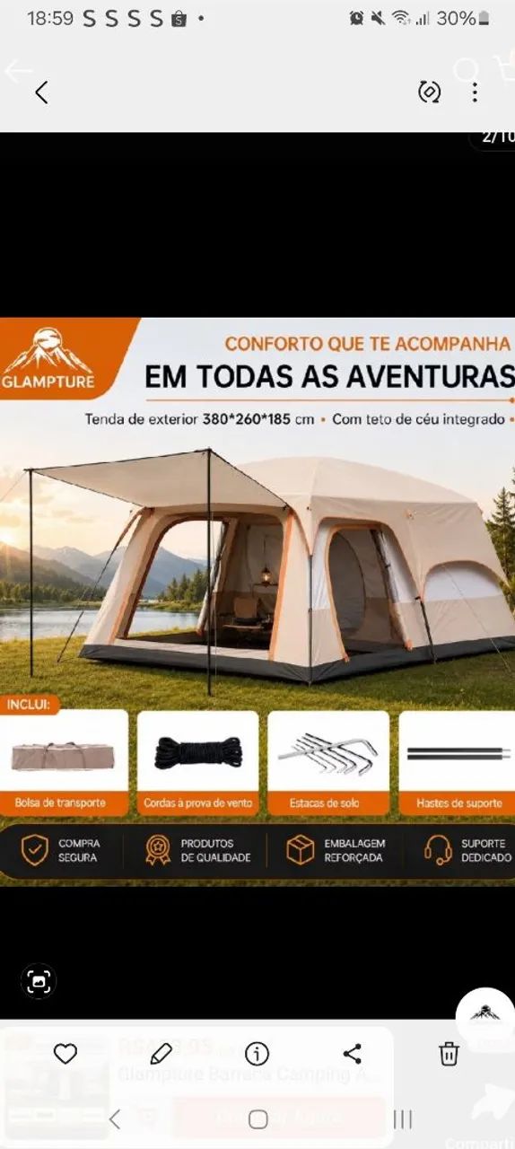 Vendo barraca ? para acampamento  - Foto 2