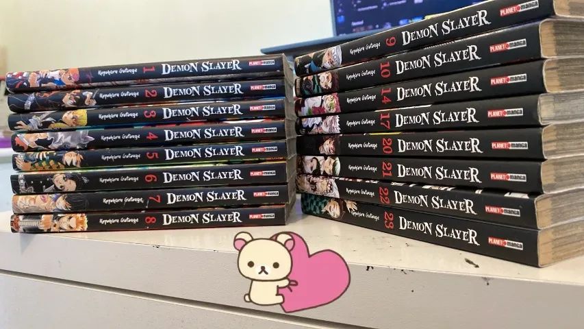 Mangás demon slayer - coleção com 16 volumes