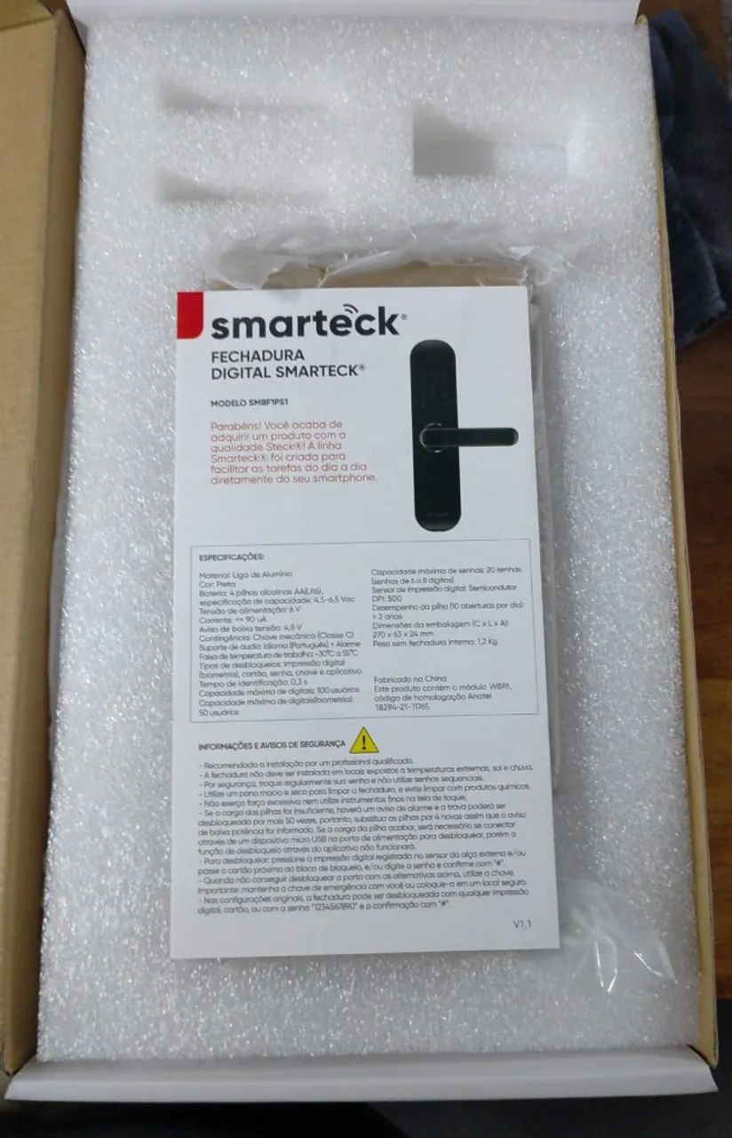 FECHADURA ELETRÔNICA STECK MODELO SMBF1PS1 - Foto 5
