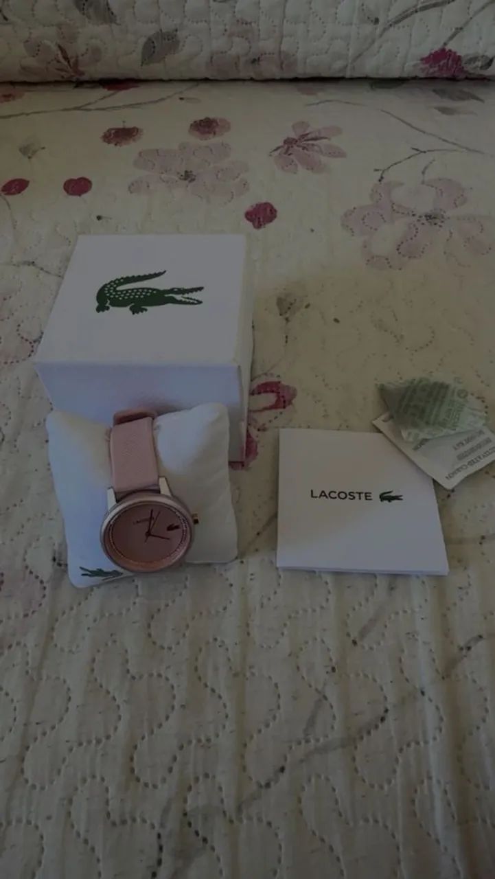 Relógio Feminino Lacoste Rosa Original Na Caixa