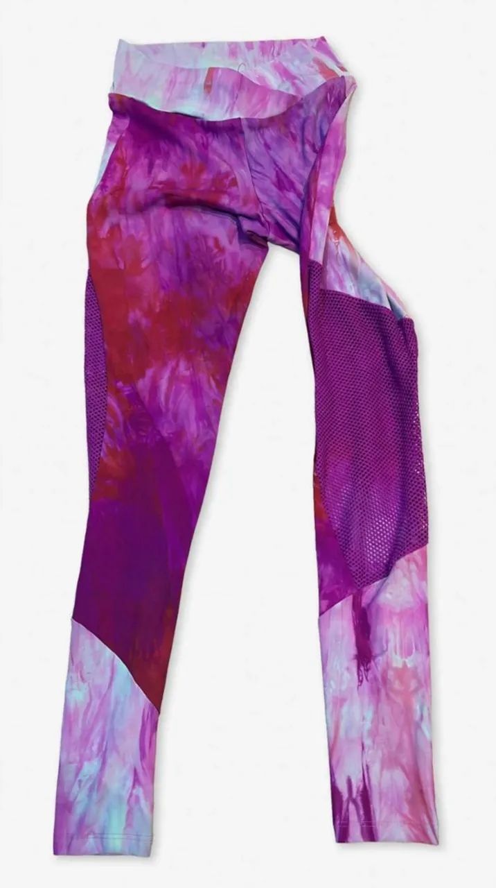 ? Legging Roxa Tie-Dye Tela 