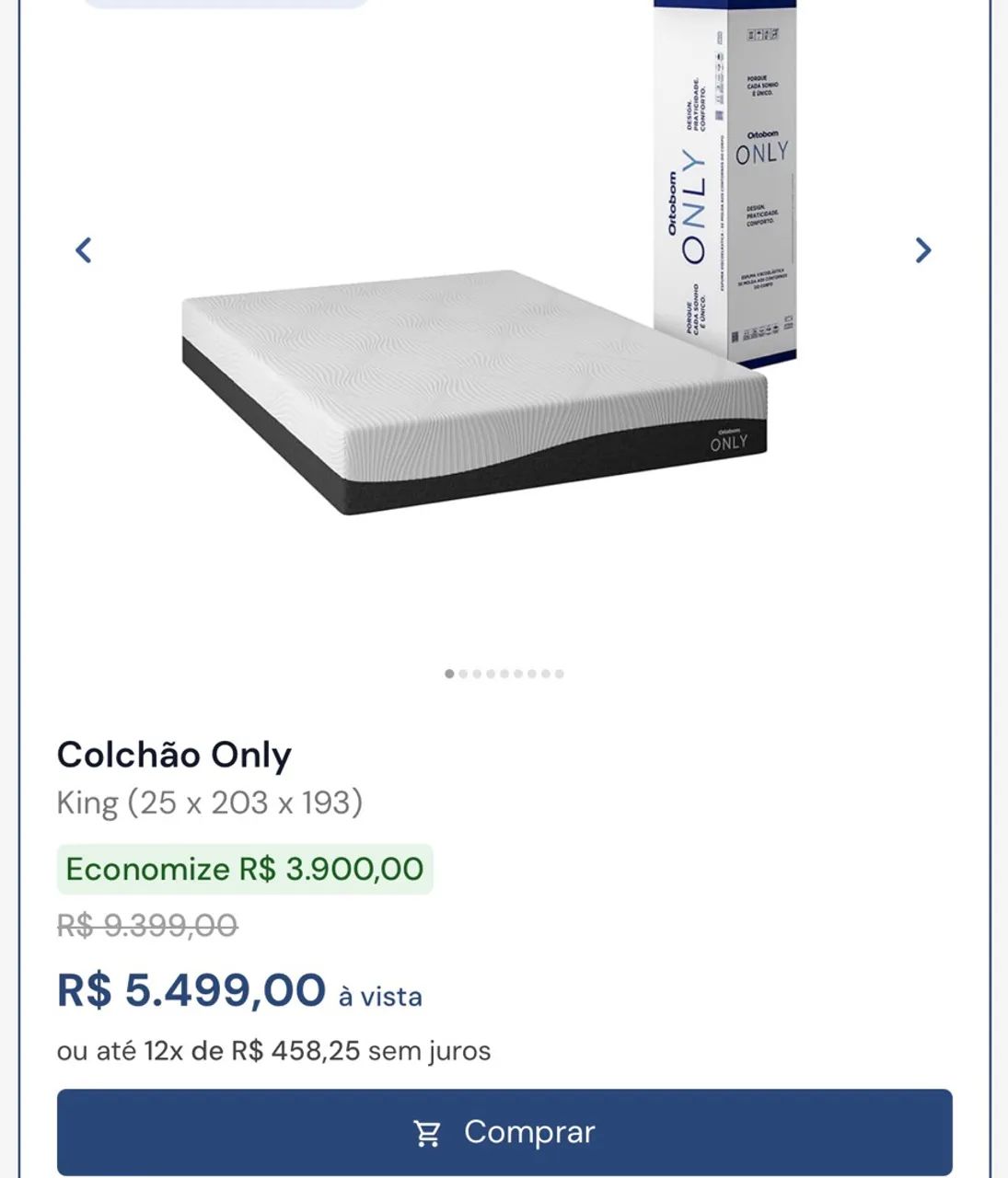Cama King Only Ortobom e Base