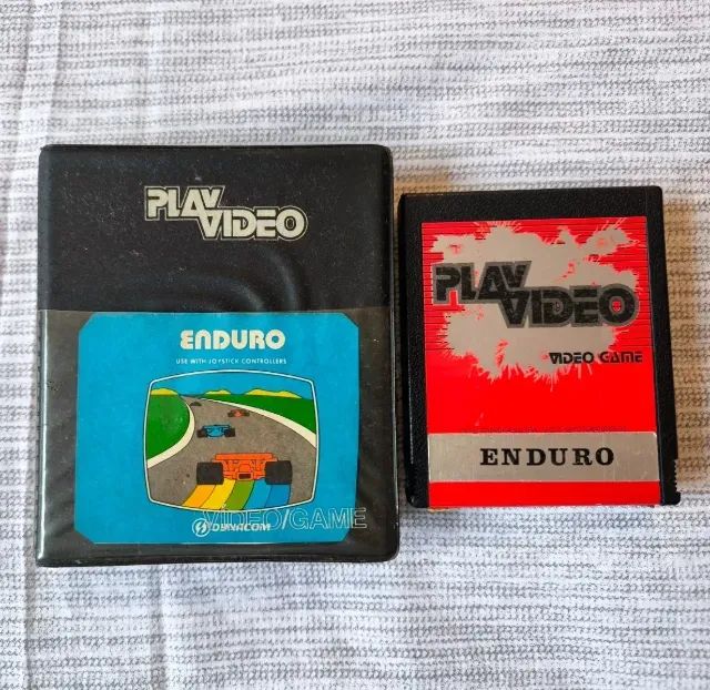Enduro Play Video Atari 2600 com Case Original Caixa CIB