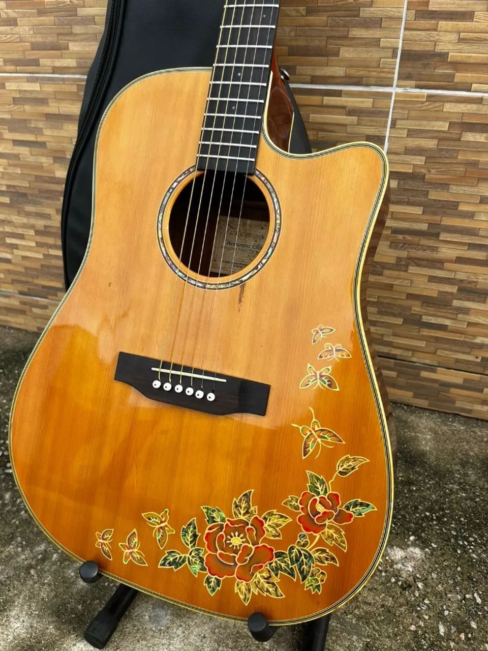 Violão Takamine Eg-530 SC BF koreano Tampo maciço  aceito trocas  - Foto 2