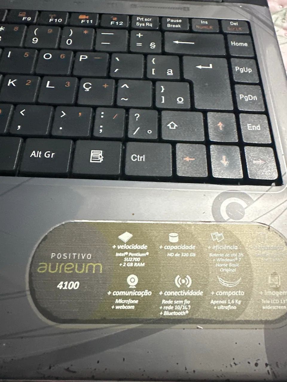 Notebook positivo 4100 retirada peça 
