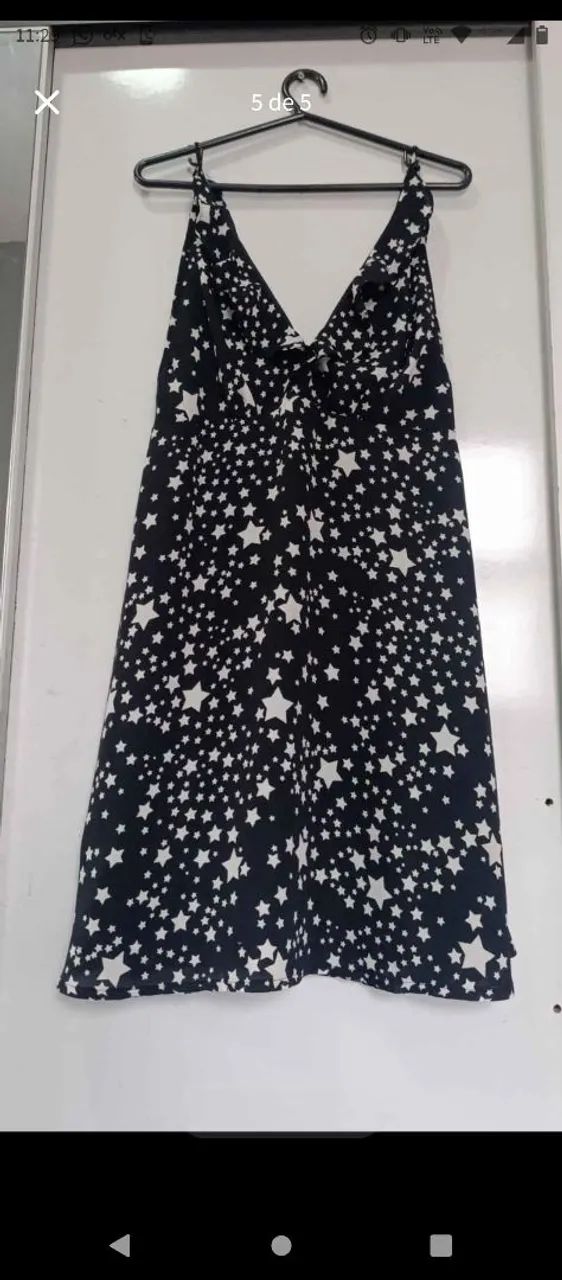Vestido soltinho estrelas tamanho P - Foto 4
