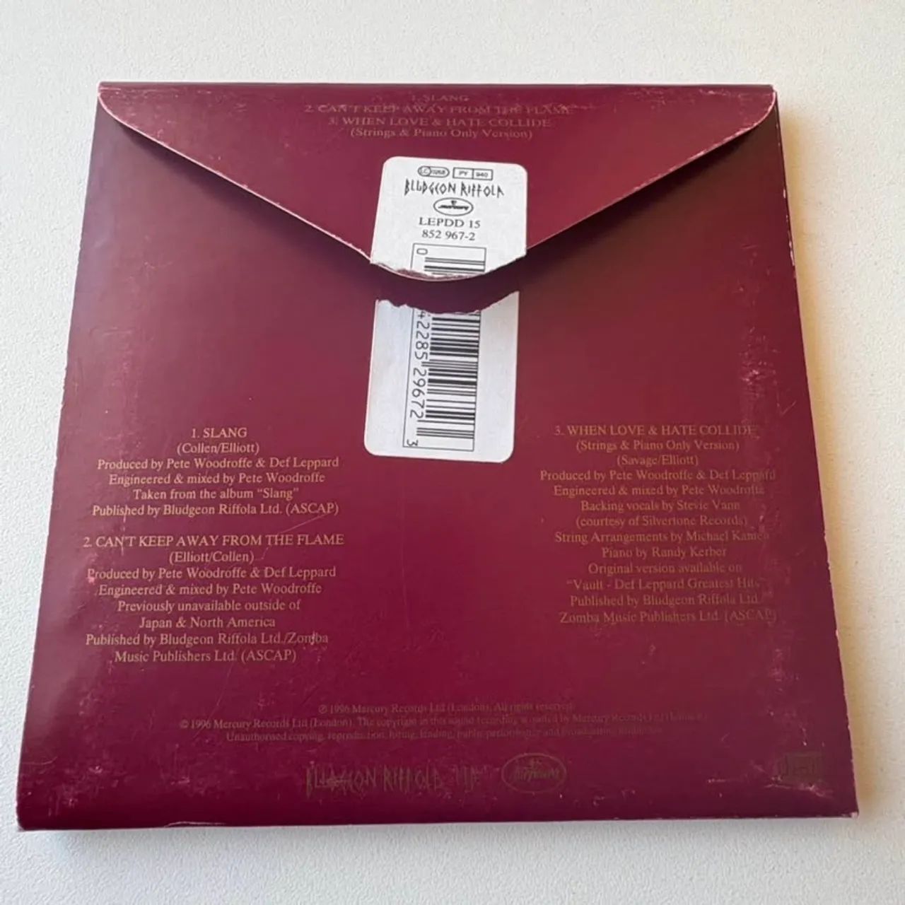 Def Leppard Slang Cd Single Importado Com Cards Inglaterra - Foto 3
