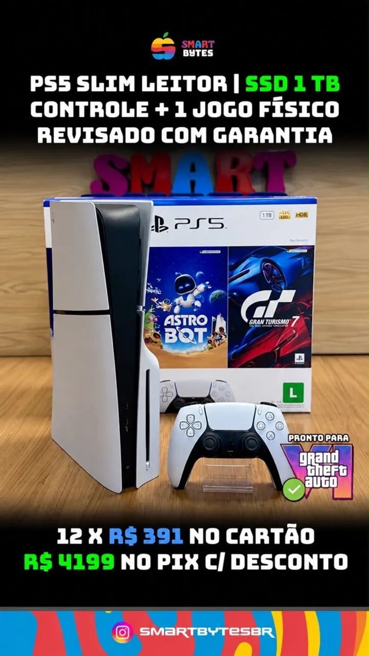 Ps5 Slim com Leitor