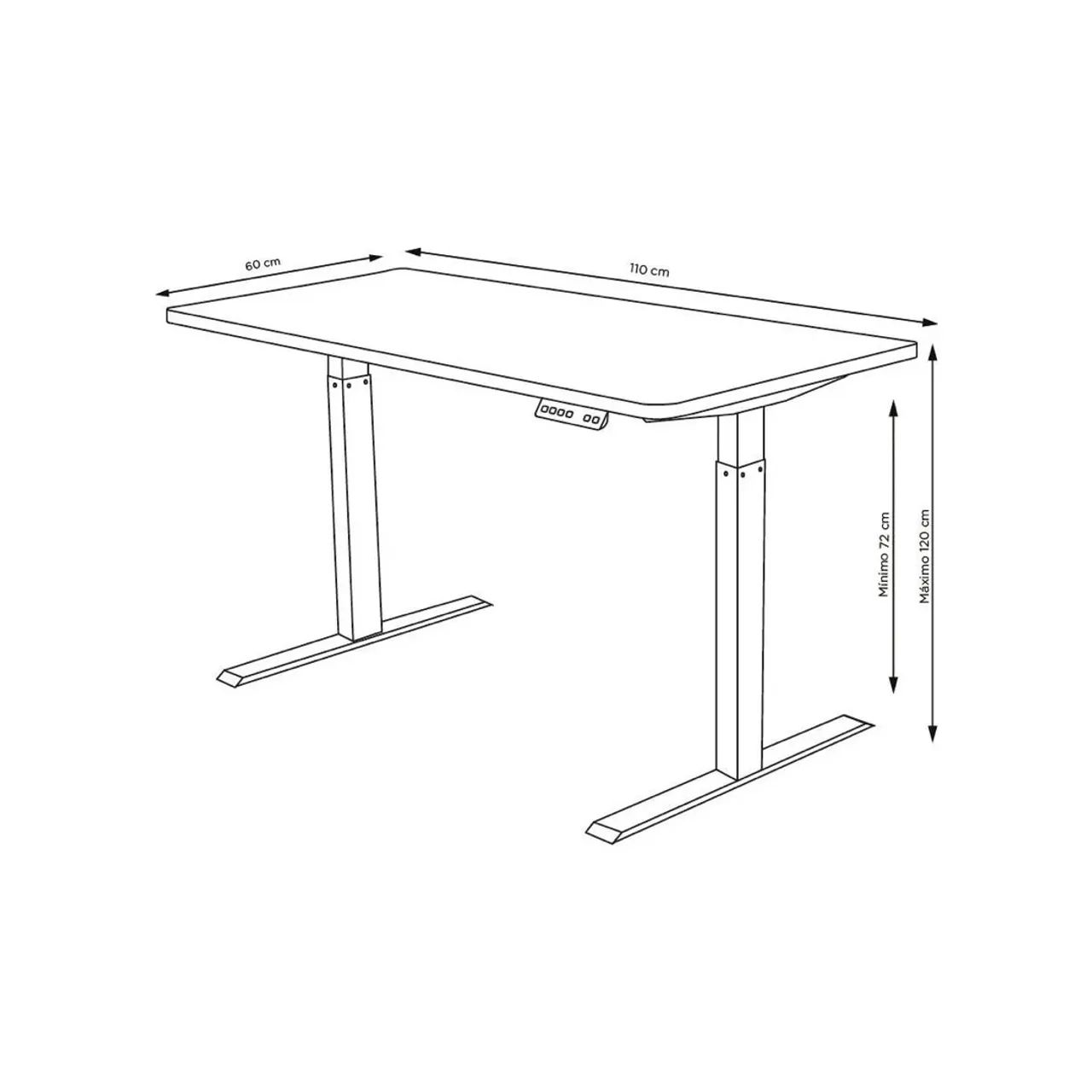Mesa gamer de escritório regulável elétrica - Foto 5