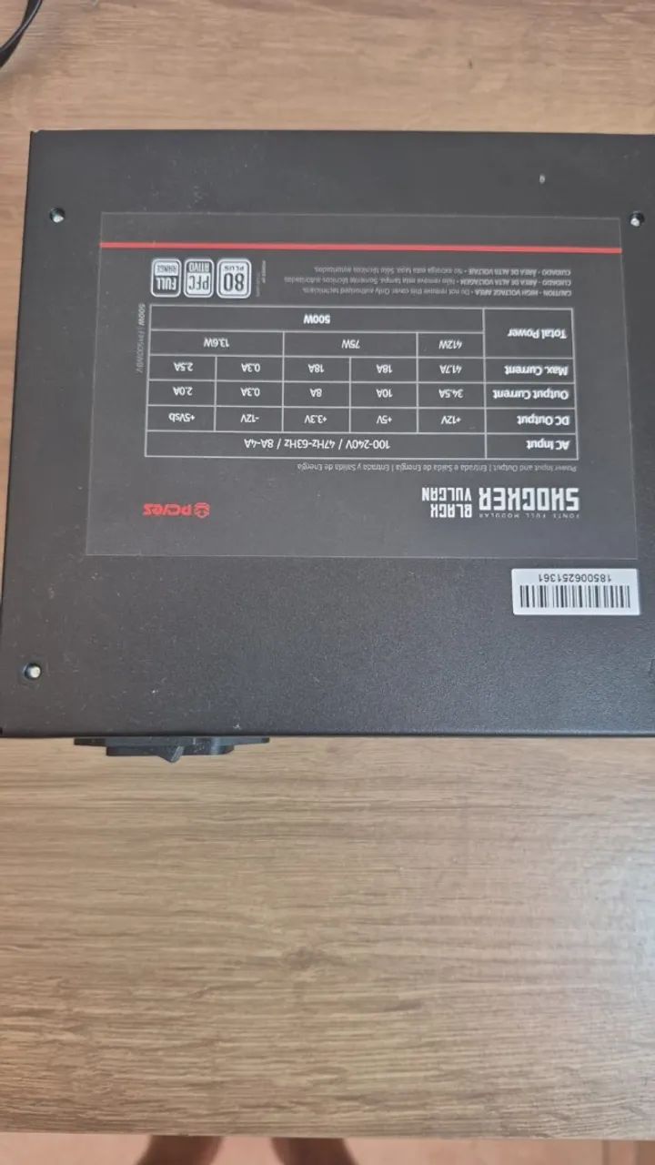 Fonte Shocker 500w full modular - Foto 3