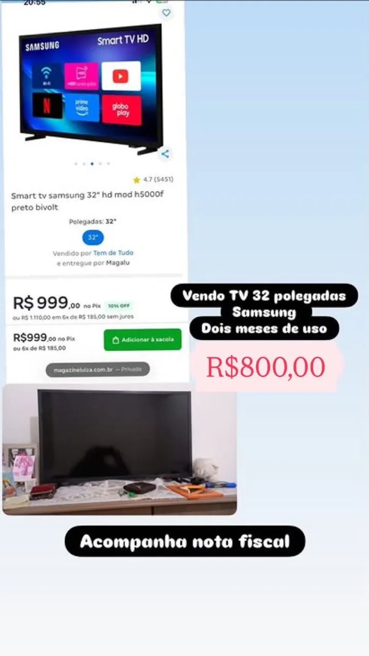 Televisão - Samsung - 32 polegadas