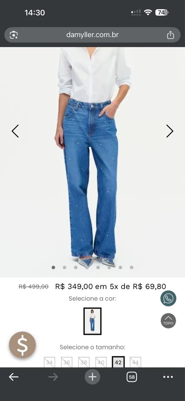 Calça Jeans DAMYLLER 42