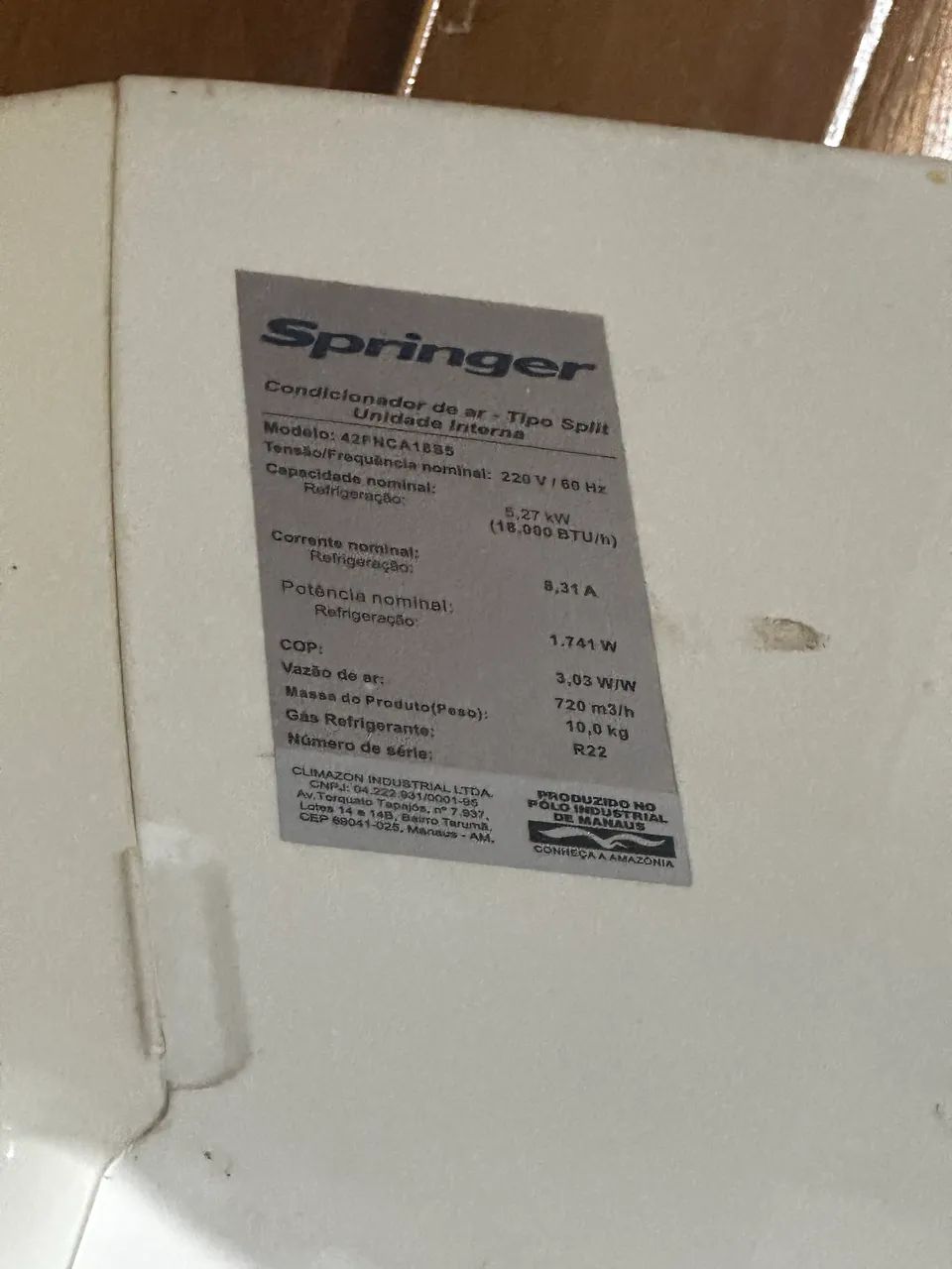 Central de ar Springer 18mil btus Split - Foto 3