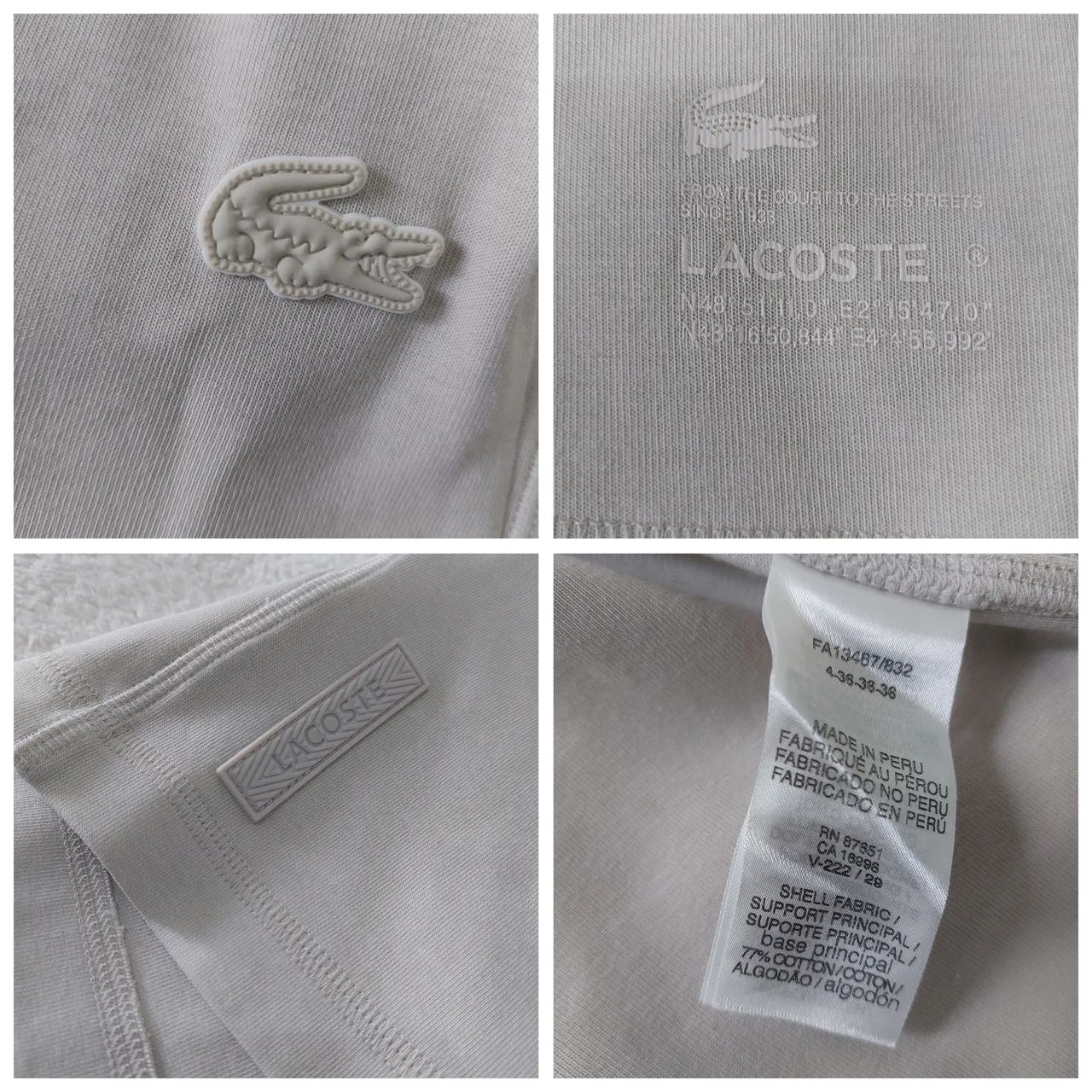 Short moletom bege lacoste 36 - Foto 5